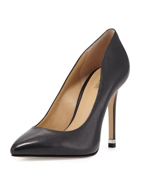 Michael Michael Kors Womens Lisa Pump Leather Pointed Toe 